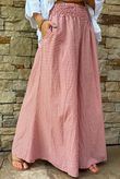 Arbi Gingham Palazzo Pant Indian Red